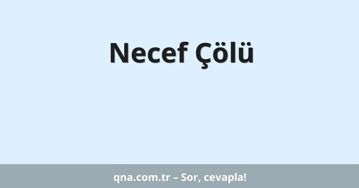 Necef Çölü