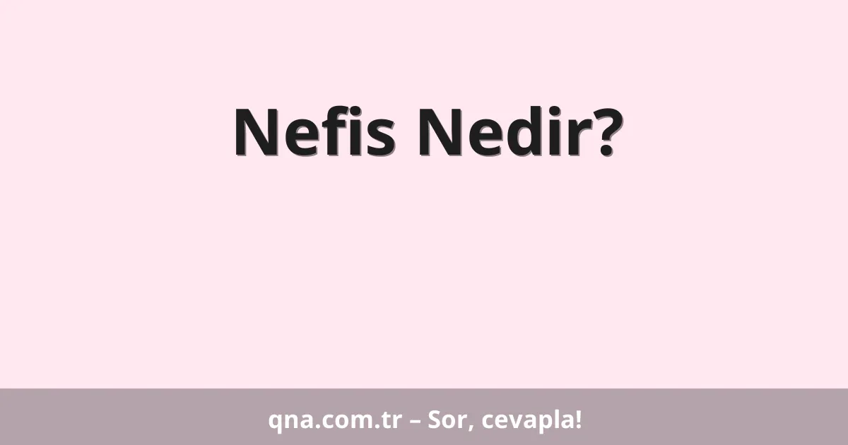 Nefis Nedir?