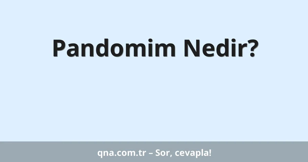 Pandomim Nedir?