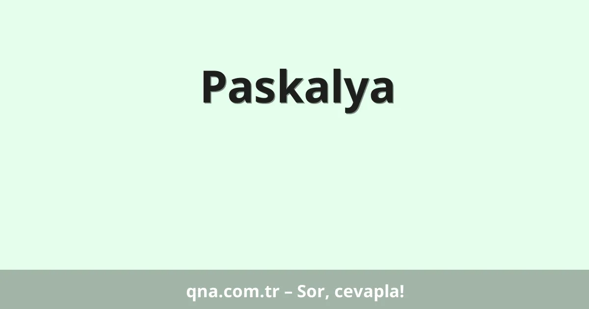 Paskalya