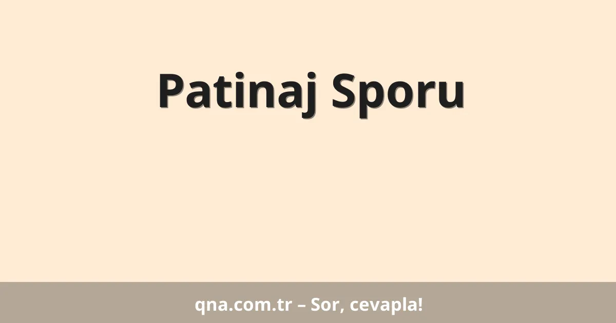 Patinaj Sporu