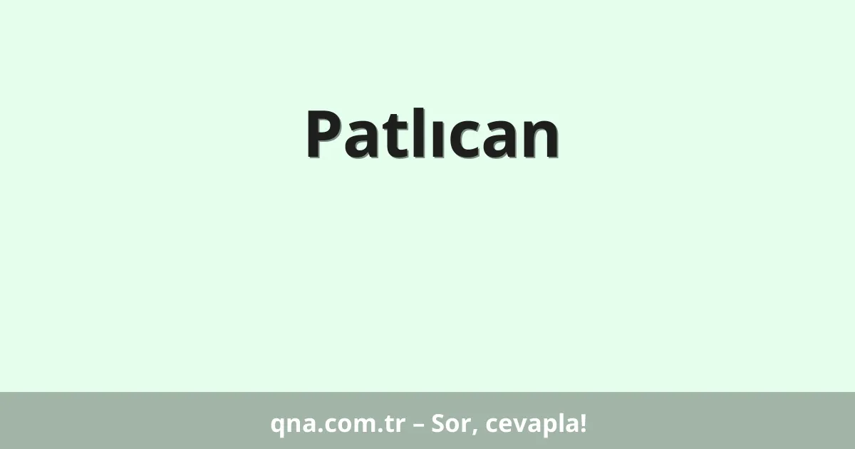 Patlıcan