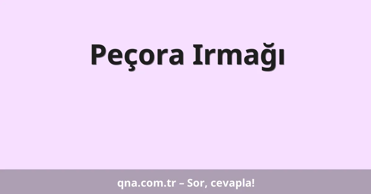 Peçora Irmağı