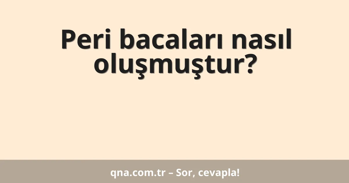 Peri bacaları nasıl oluşmuştur?