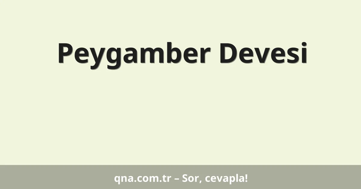 Peygamber Devesi