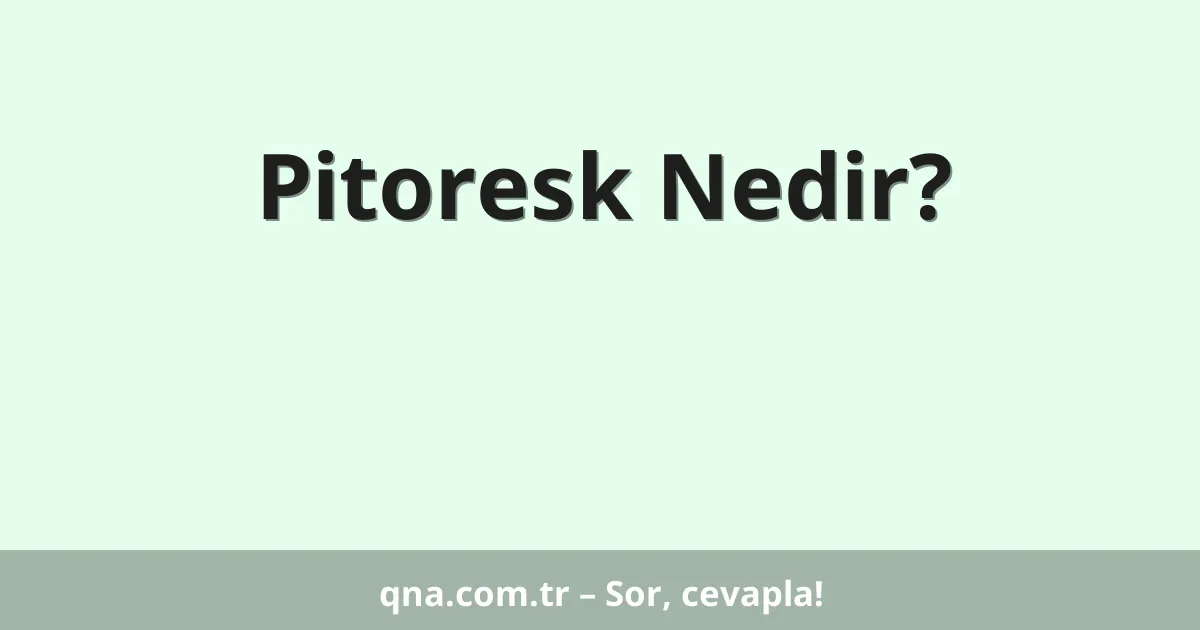 Pitoresk Nedir?