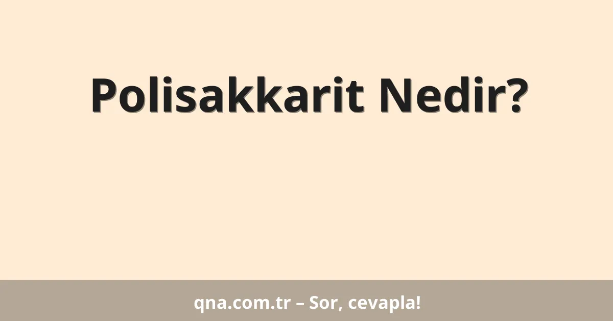 Polisakkarit Nedir?