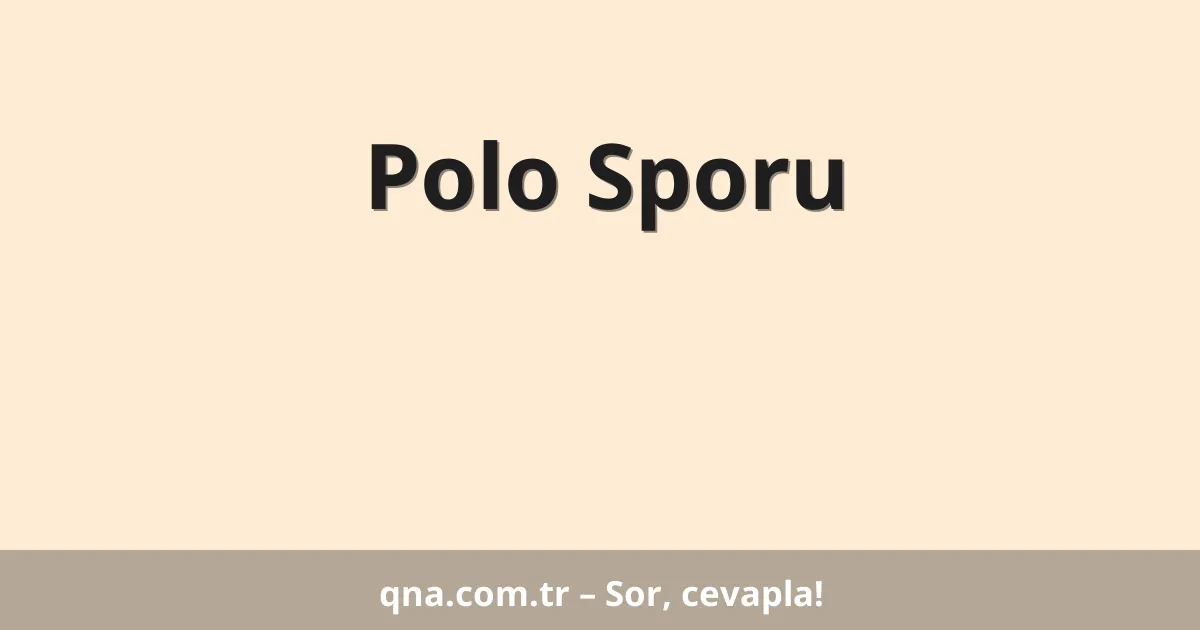 Polo Sporu