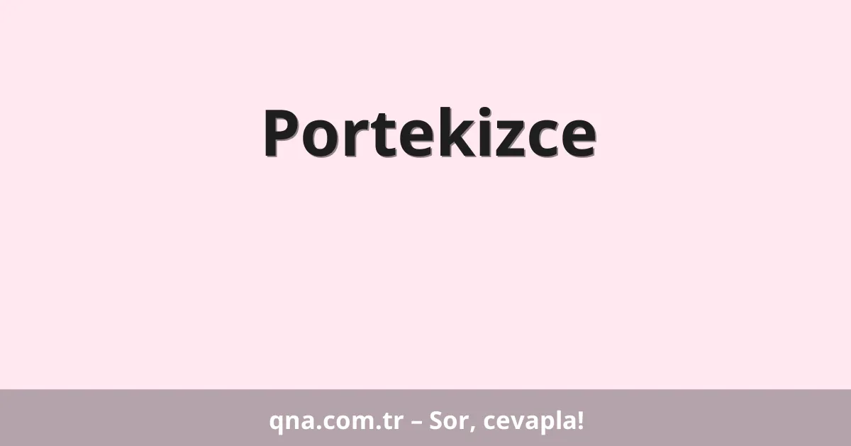Portekizce
