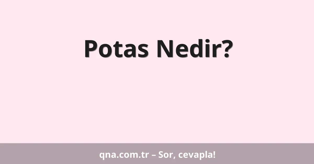Potas Nedir?