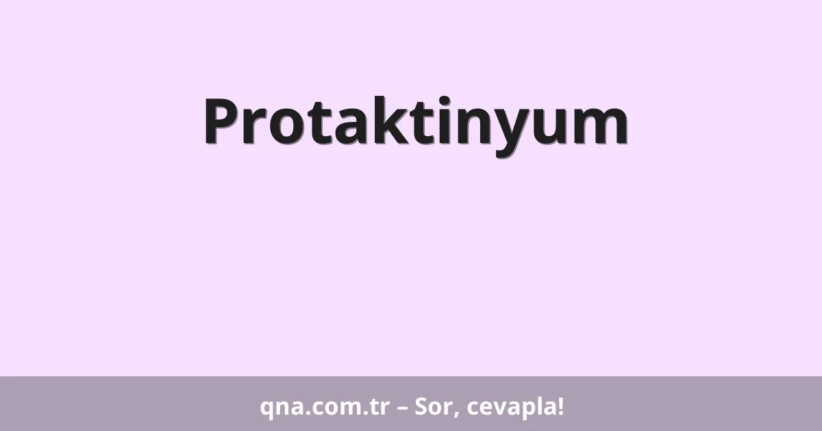 Protaktinyum