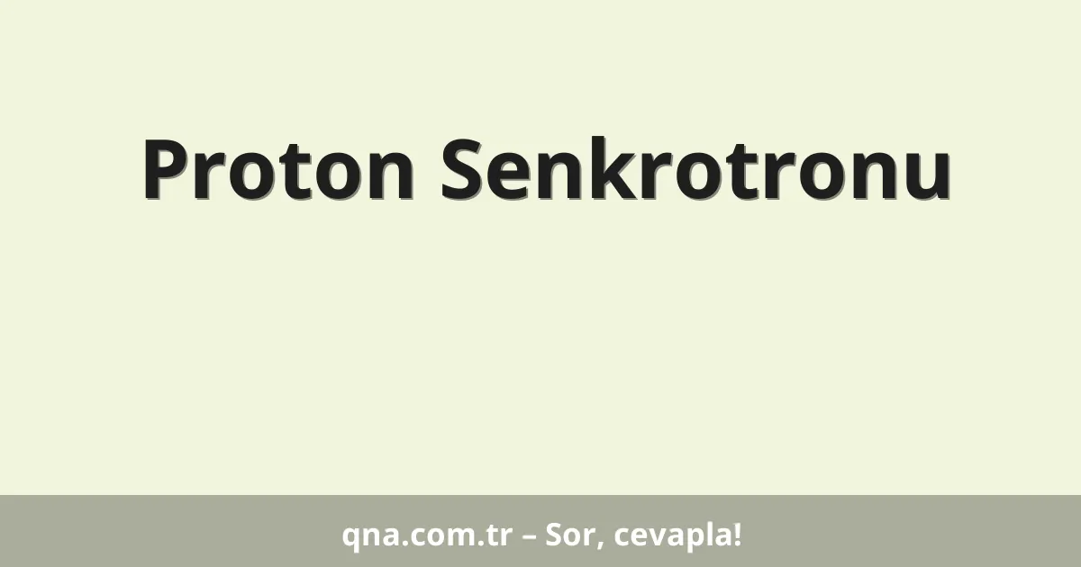 Proton Senkrotronu
