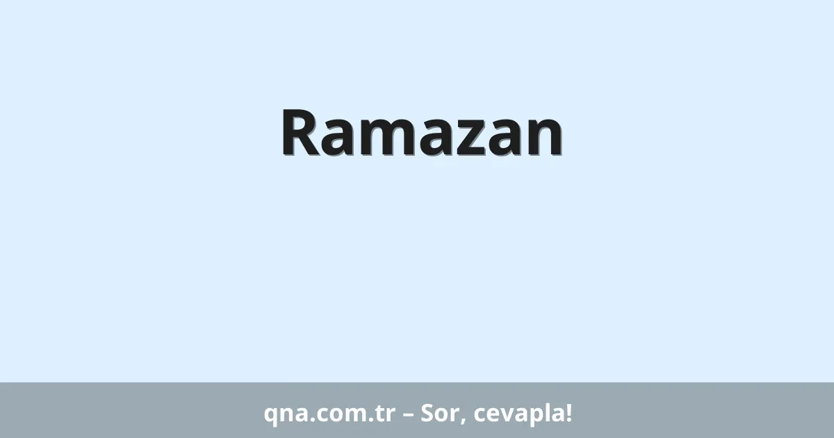 Ramazan