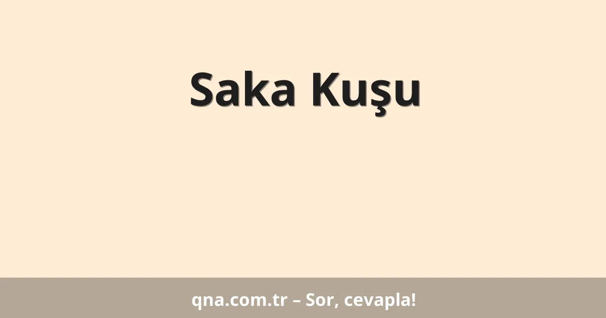 Saka Kuşu