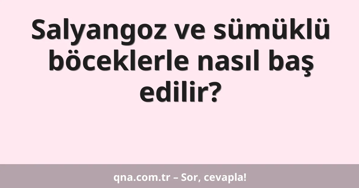 Salyangoz ve sümüklü böceklerle nasıl baş edilir?