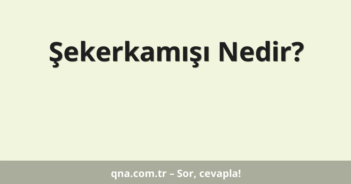 Şekerkamışı Nedir?