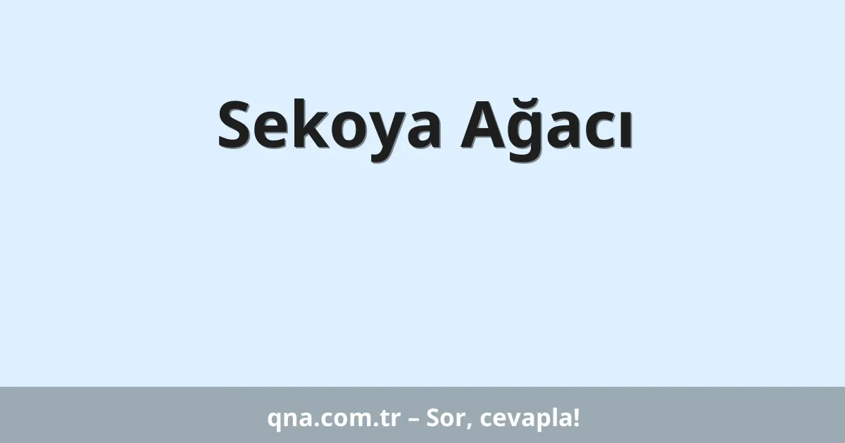 Sekoya Ağacı