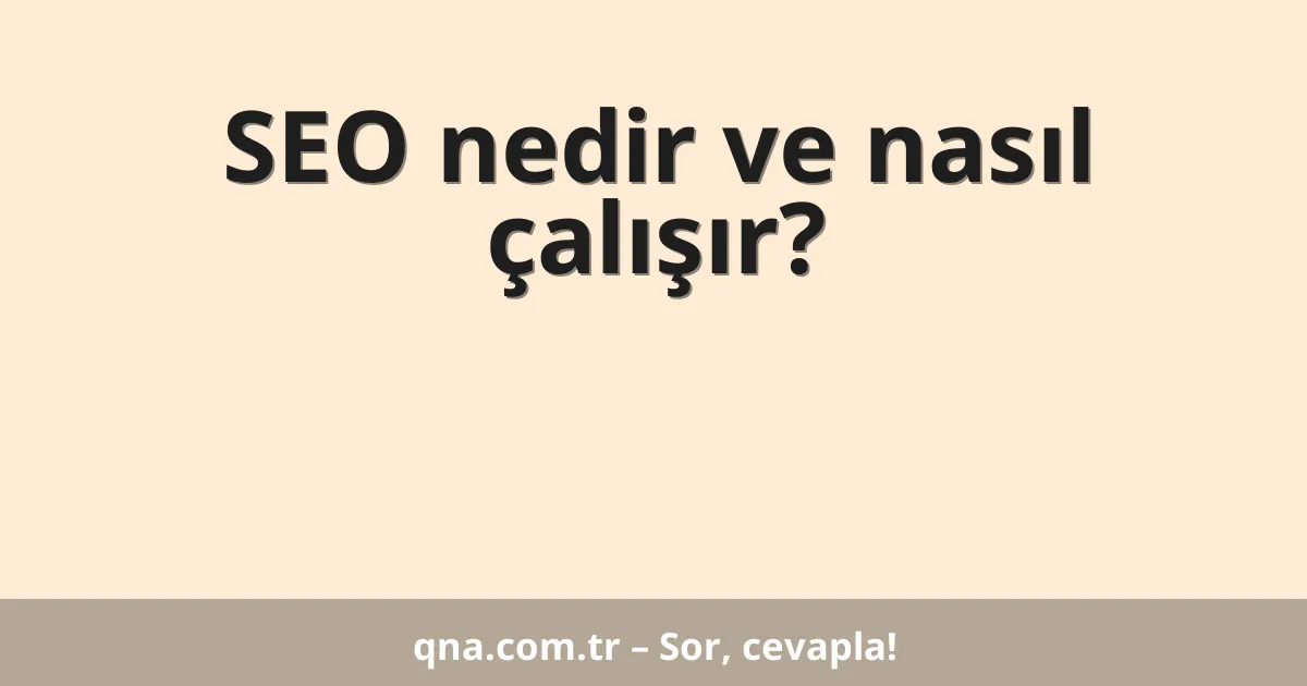 SEO nedir ve nasıl çalışır?
