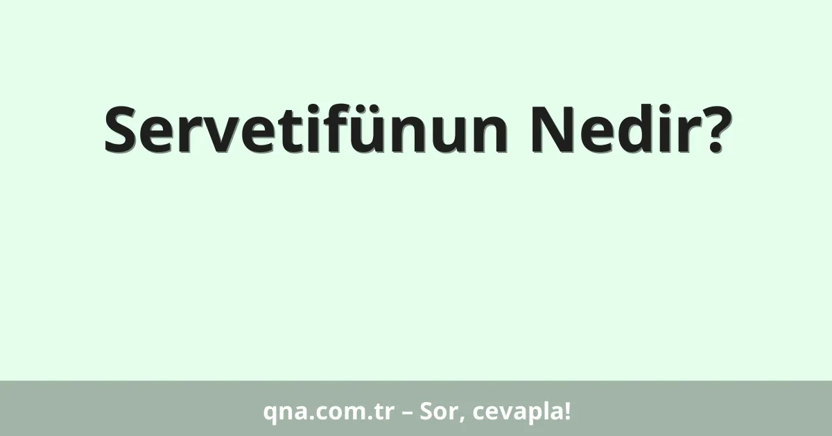 Servetifünun Nedir?