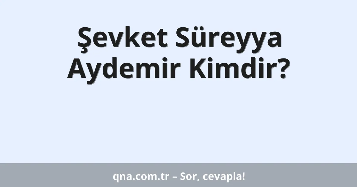 Şevket Süreyya Aydemir Kimdir?