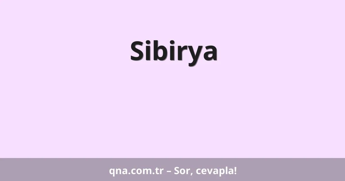 Sibirya