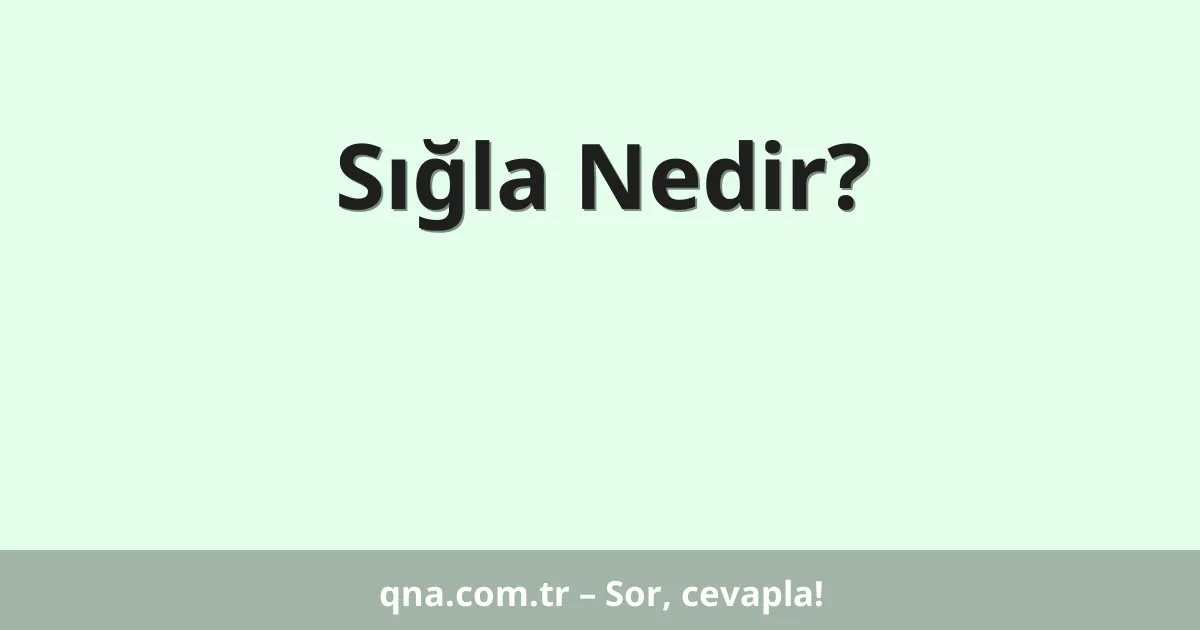 Sığla Nedir?