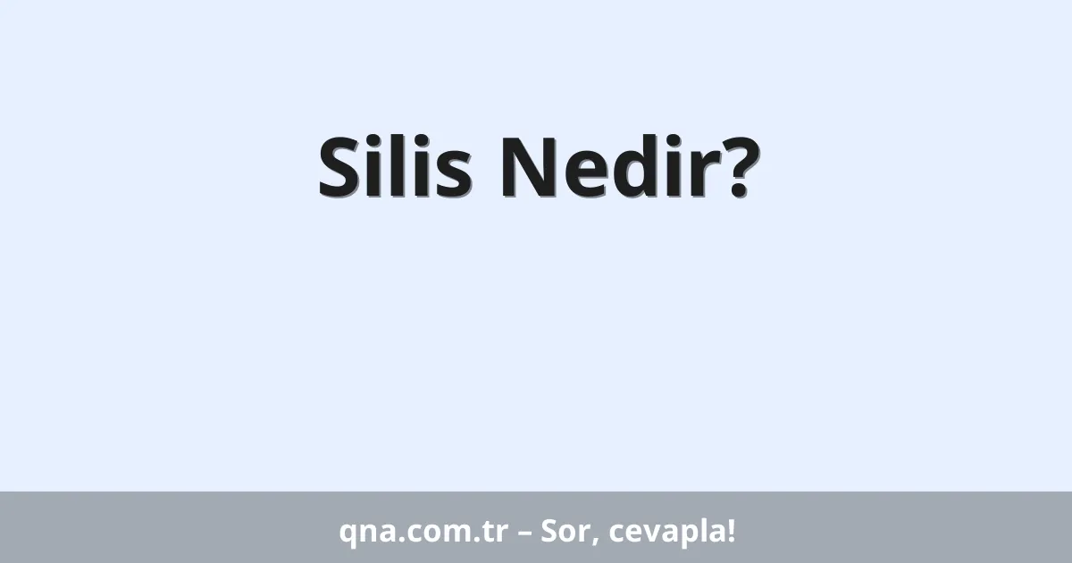 Silis Nedir?