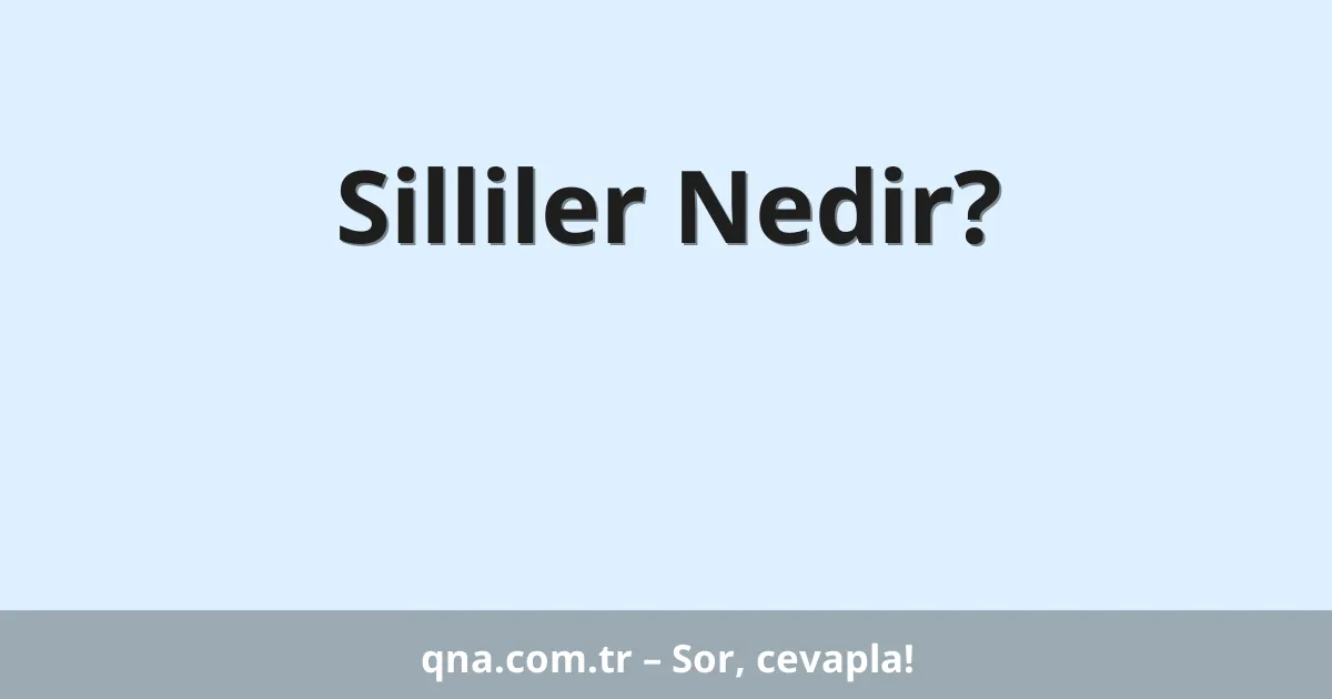 Silliler Nedir?