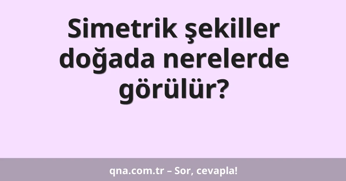 Simetrik şekiller doğada nerelerde görülür?