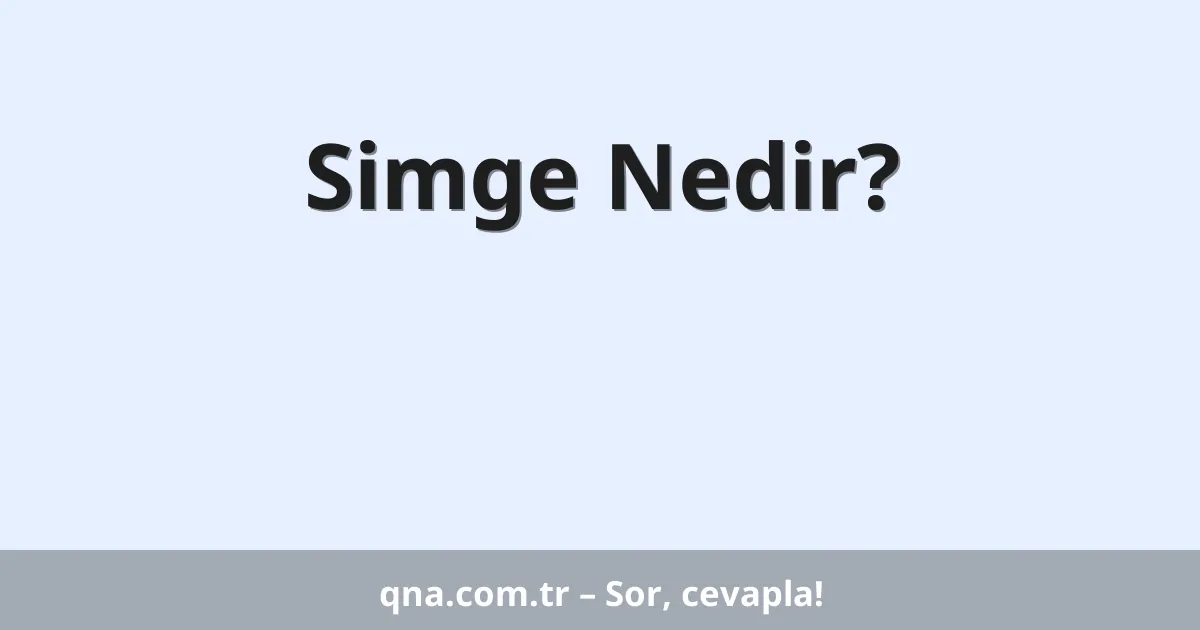 Simge Nedir?