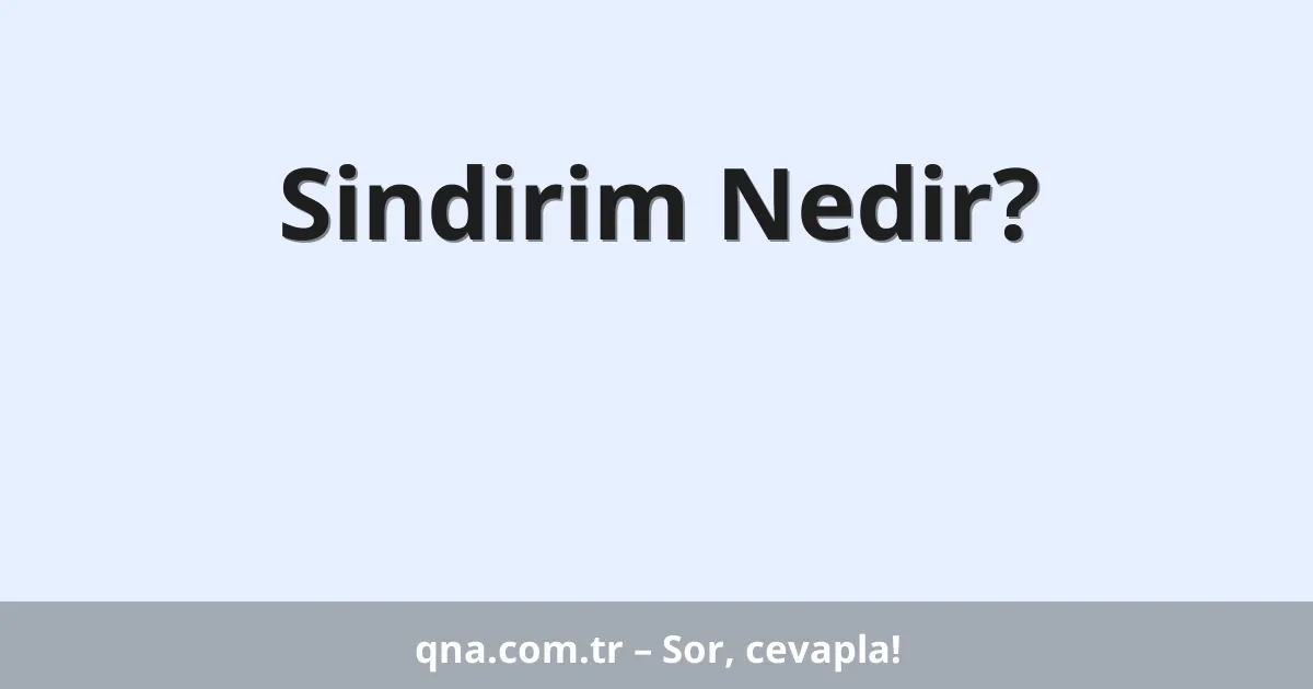 Sindirim Nedir?
