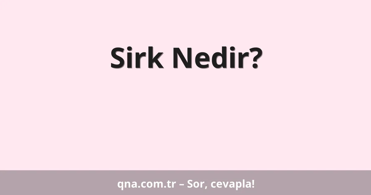 Sirk Nedir?