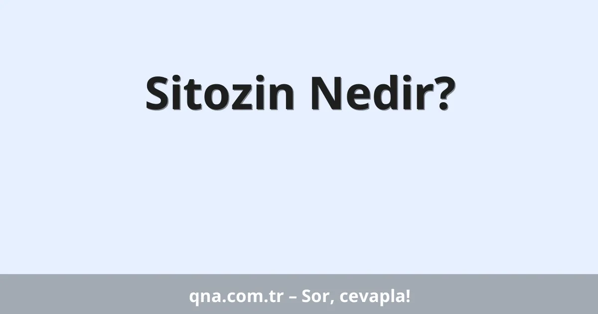 Sitozin Nedir?