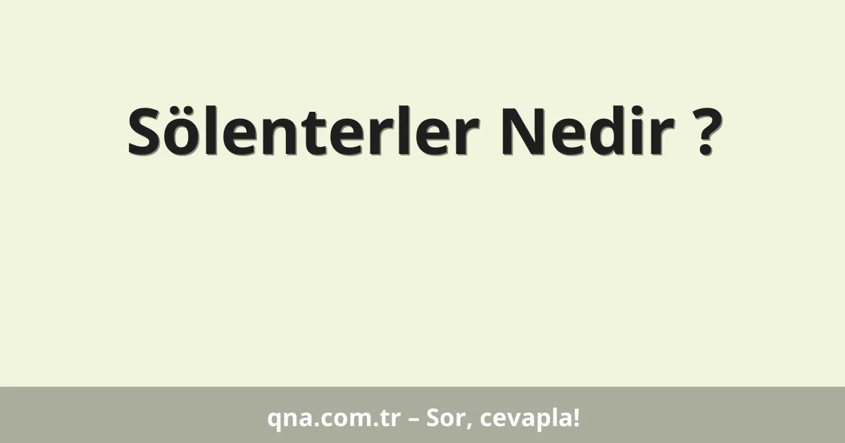 Sölenterler Nedir ?