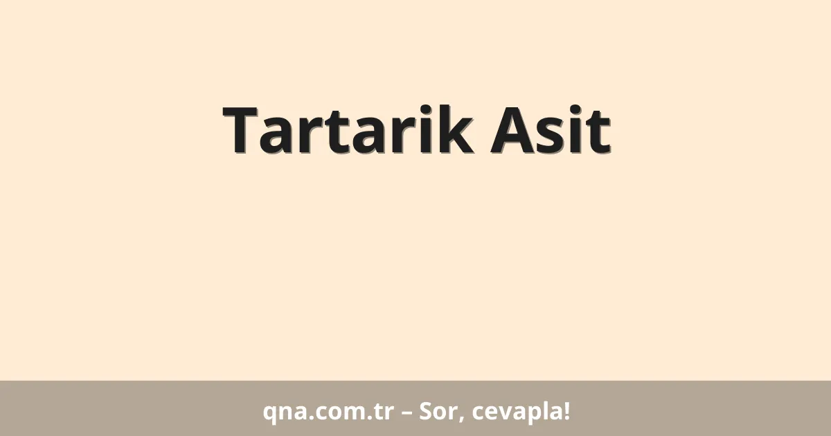 Tartarik Asit