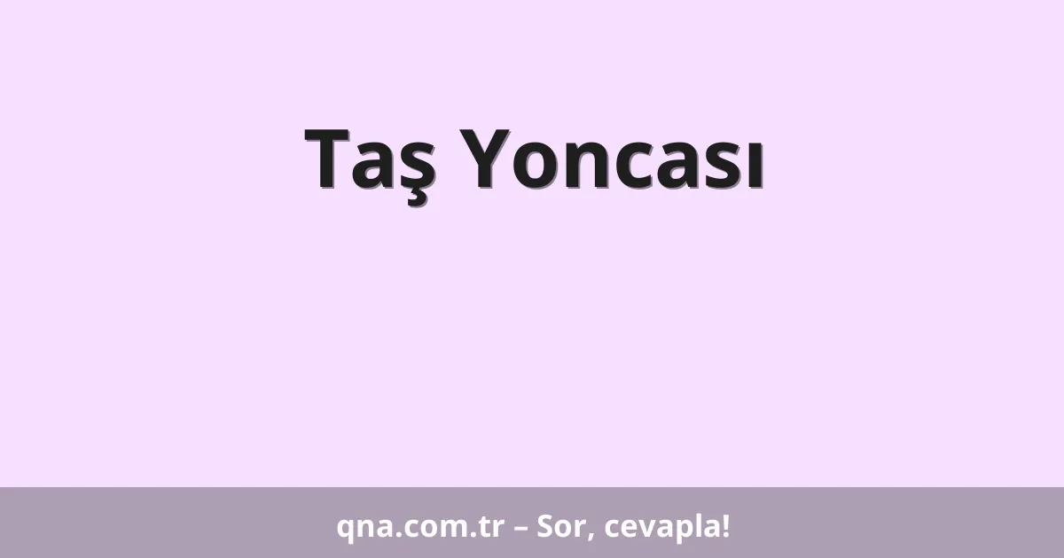 Taş Yoncası