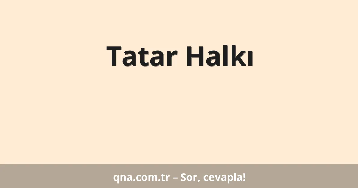 Tatar Halkı