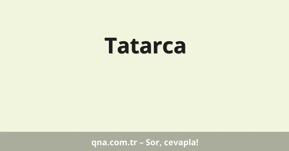 Tatarca