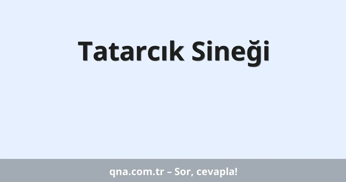 Tatarcık Sineği