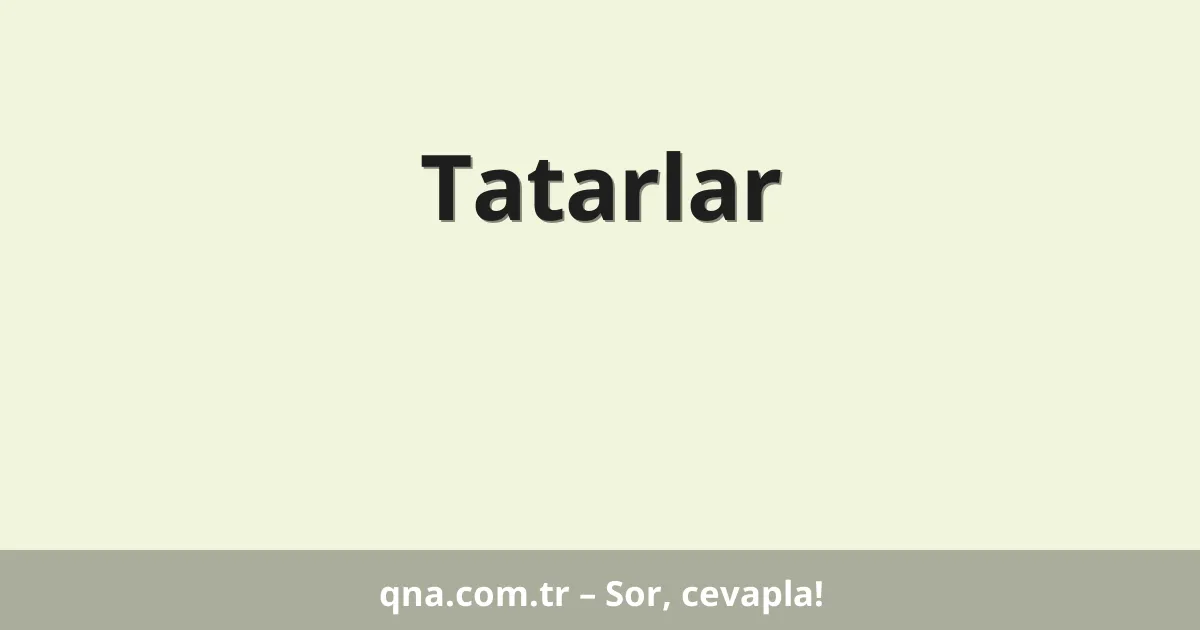 Tatarlar