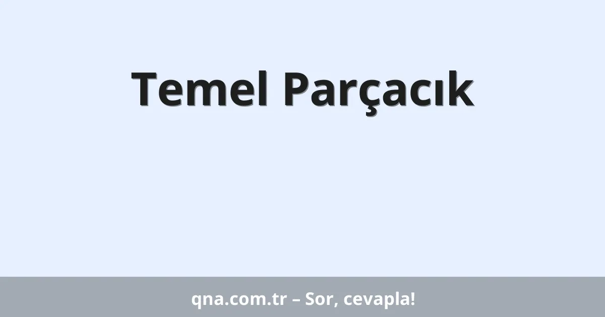 Temel Parçacık