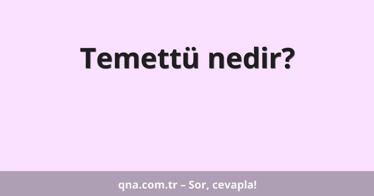 Temettü nedir?