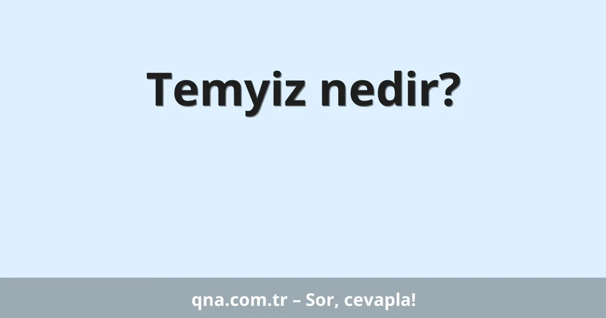 Temyiz nedir?