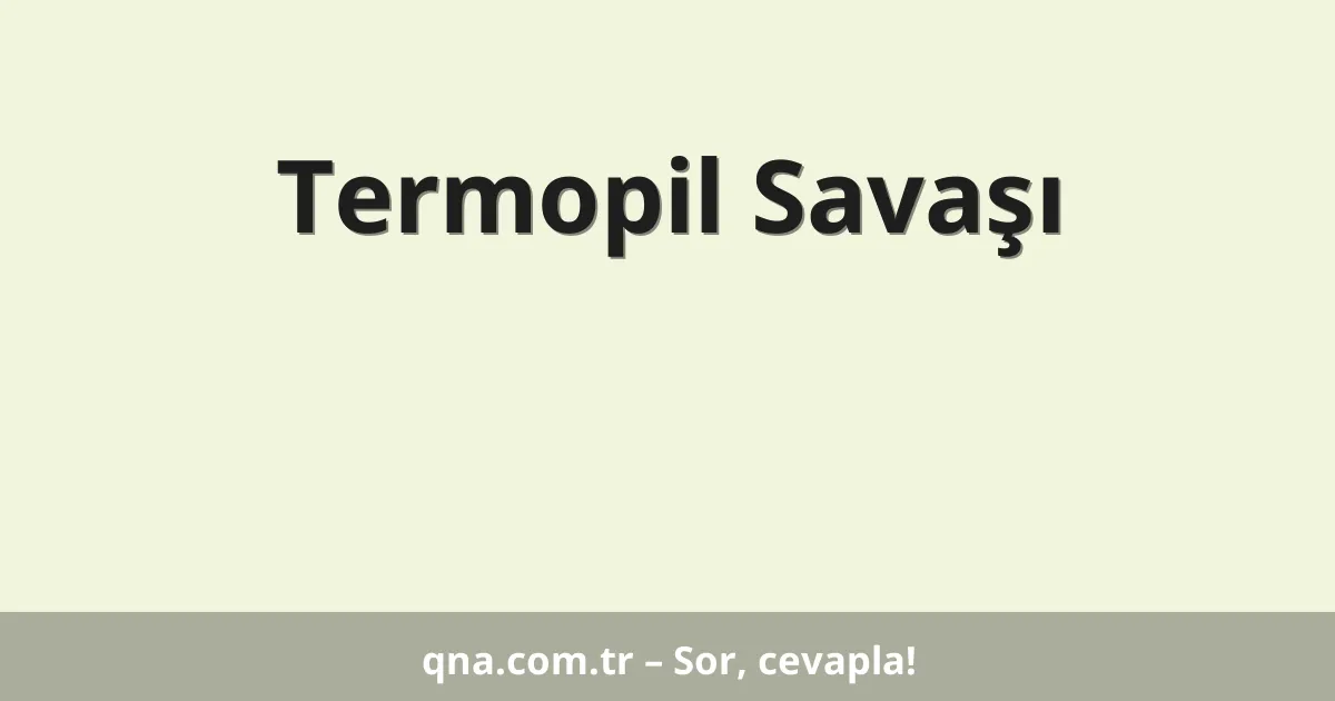 Termopil Savaşı