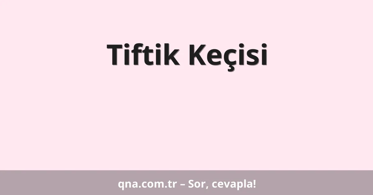 Tiftik Keçisi
