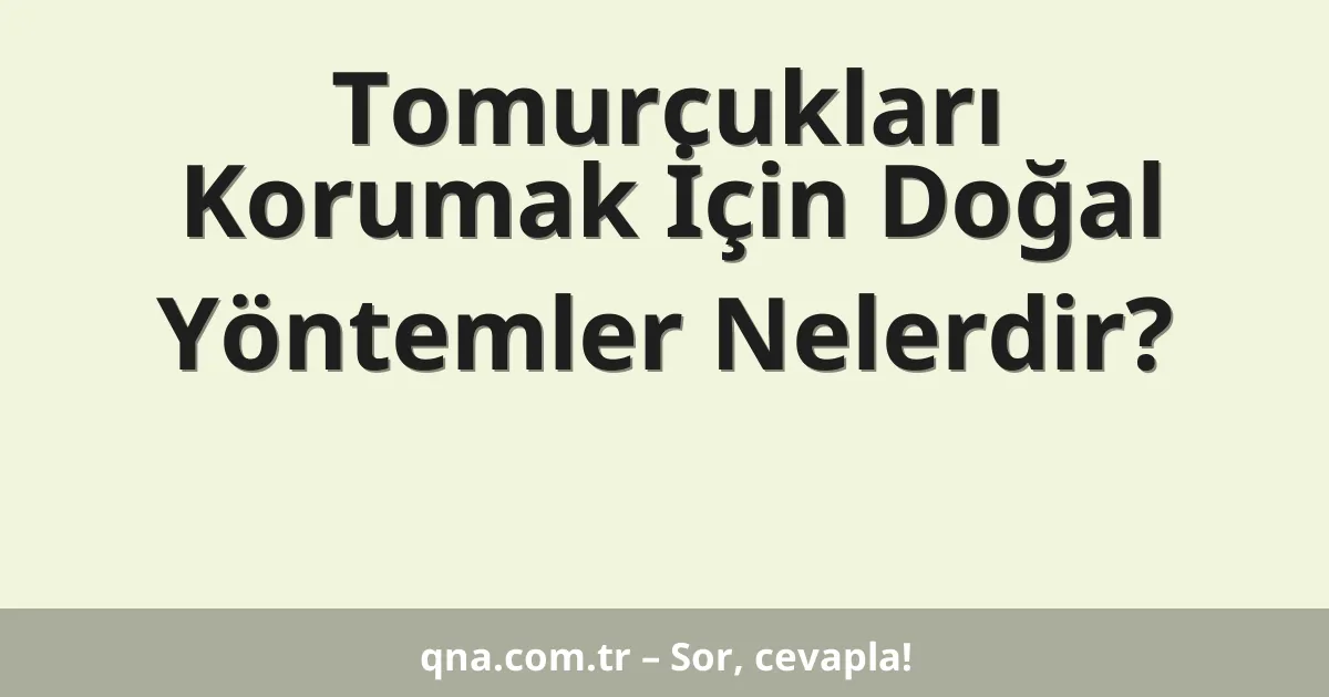 Tomurcukları Korumak İçin Doğal Yöntemler Nelerdir?