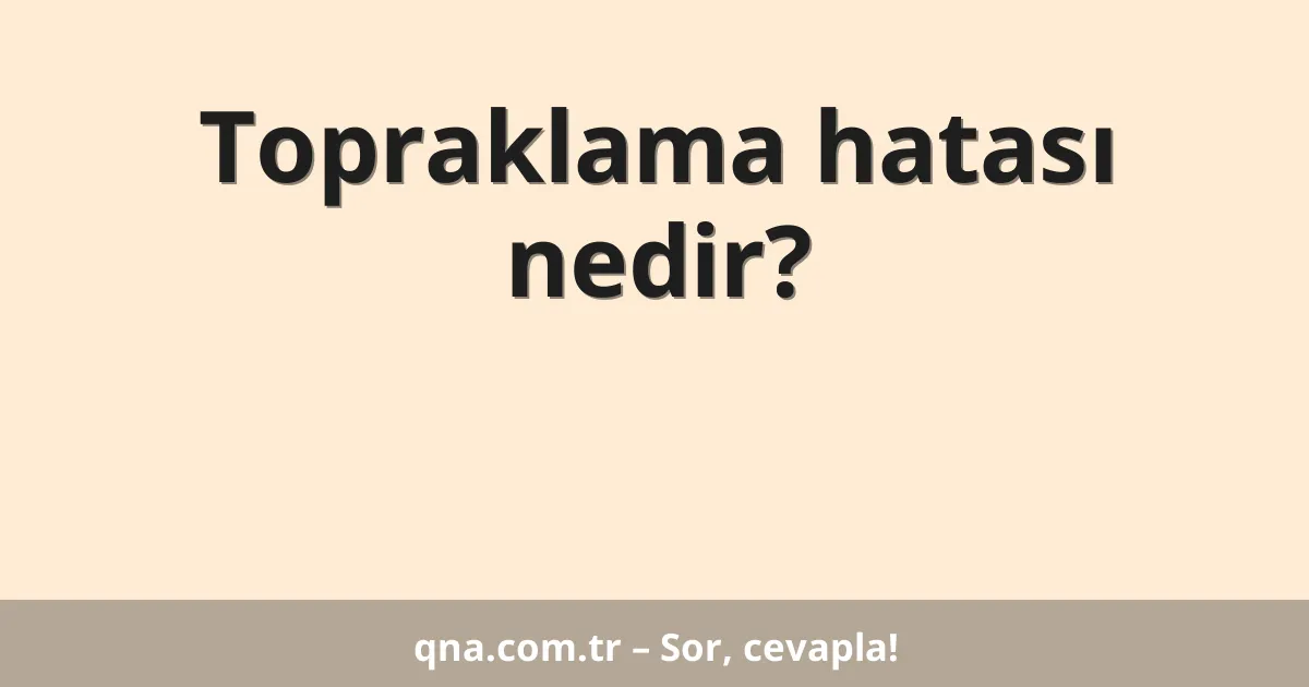 Topraklama hatası nedir?