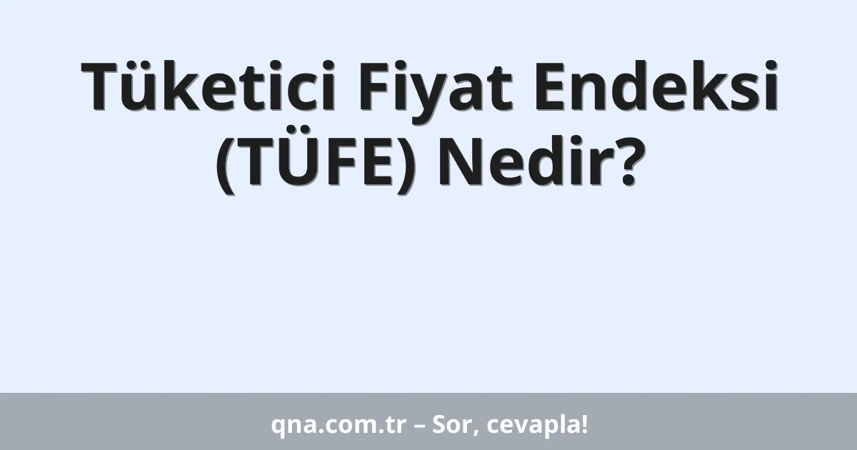 Tüketici Fiyat Endeksi (TÜFE) Nedir?