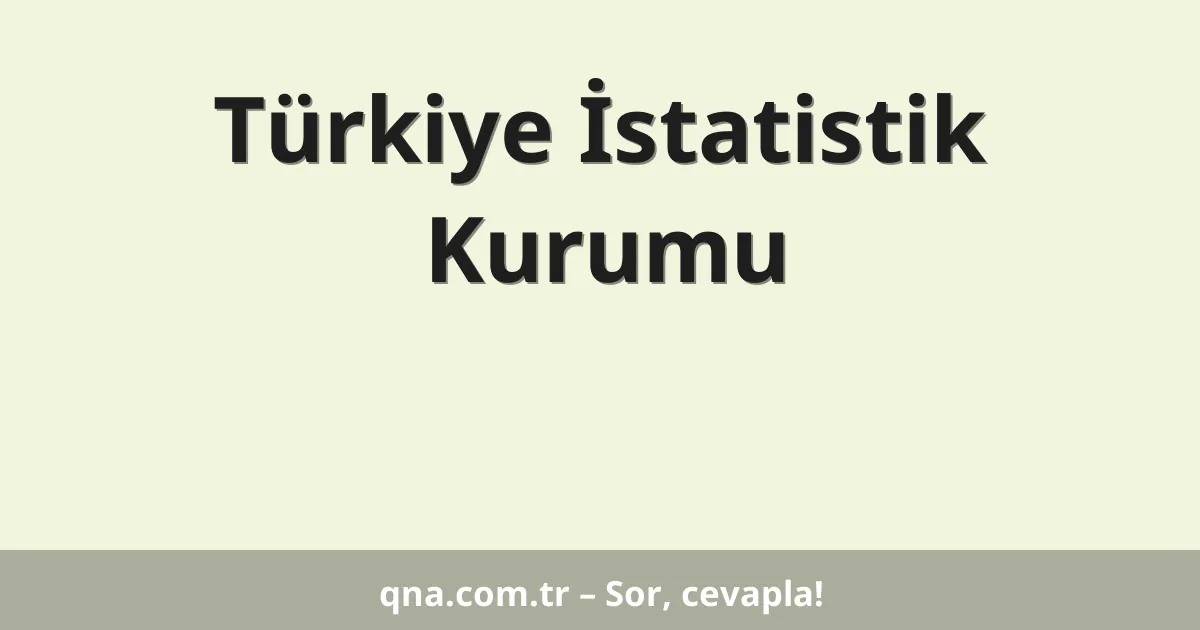 Türkiye İstatistik Kurumu