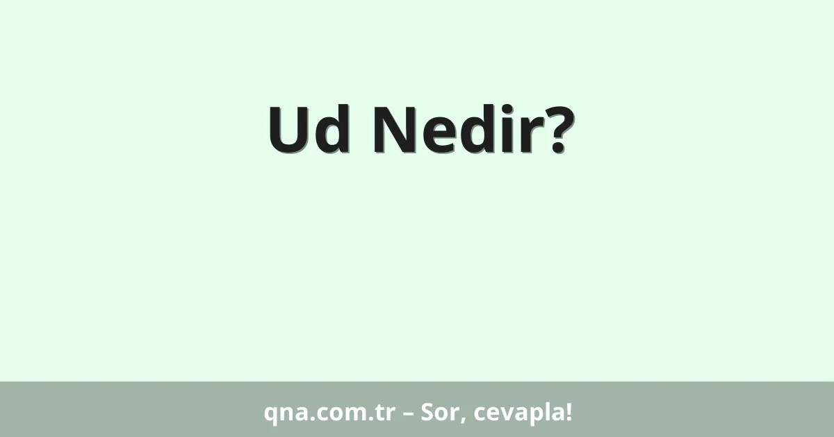 Ud Nedir?